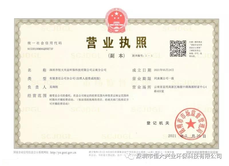 喜訊：熱烈祝賀恒大興業(yè)云南分公司正式成立！